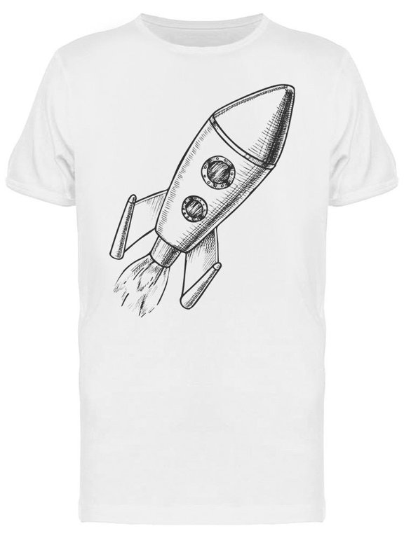 Space Exploring Launch Rocket T-Shirt Men -Image by Shutterstock, Male 3X-Large