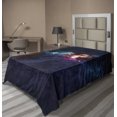 thumbnail image 1 of Ambesonne Space Flat Sheet, Cosmos Galactic Star View, TwinXL Size, Magenta Blue, 1 of 1