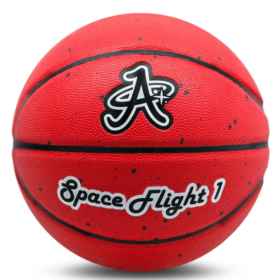 Space Flight 1 Basketball, Official Size 7 Leather (Mars Red)