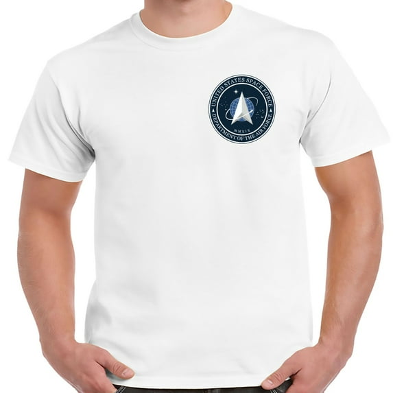Space Force Chest Logo White Shirt-Small