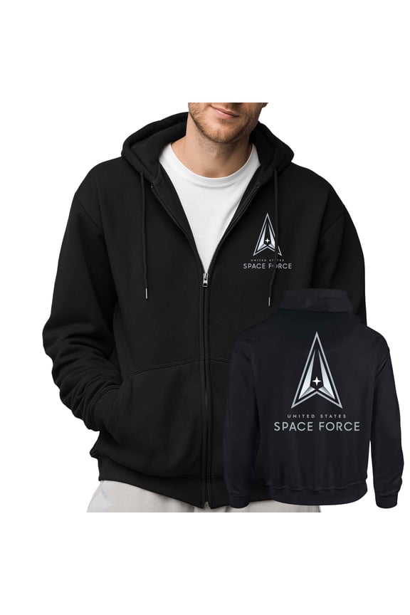 Space Force Delta Logo Adult Full-Zip Hoodie-Medium