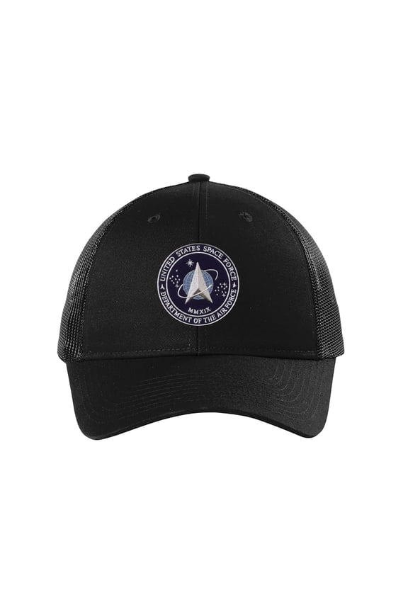 Space Force Embroidered Patch Trucker Cap