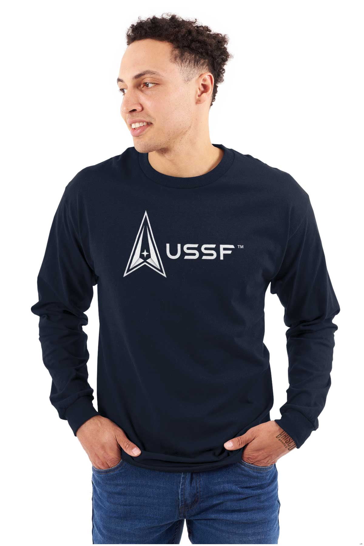 Space Force Logo US Military USSF Long Sleeve TShirt Men Women Brisco ...