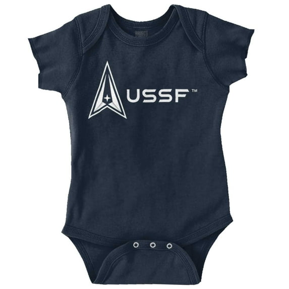 Space Force Logo US Military USSF Romper Boys or Girls Infant Baby Brisco Brands 12M