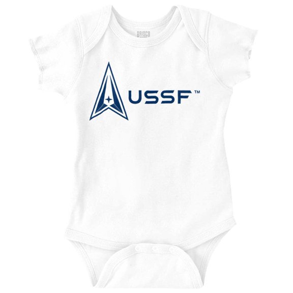 Space Force Logo US Military USSF Romper Boys or Girls Infant Baby Brisco Brands 24M