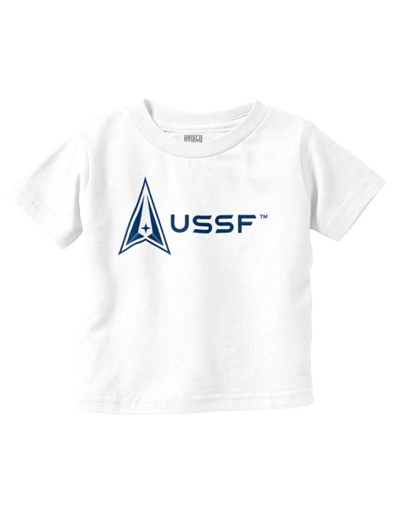 Space Force Logo US Military USSF Toddler Boy Girl T Shirt Infant Toddler Brisco Brands 18M