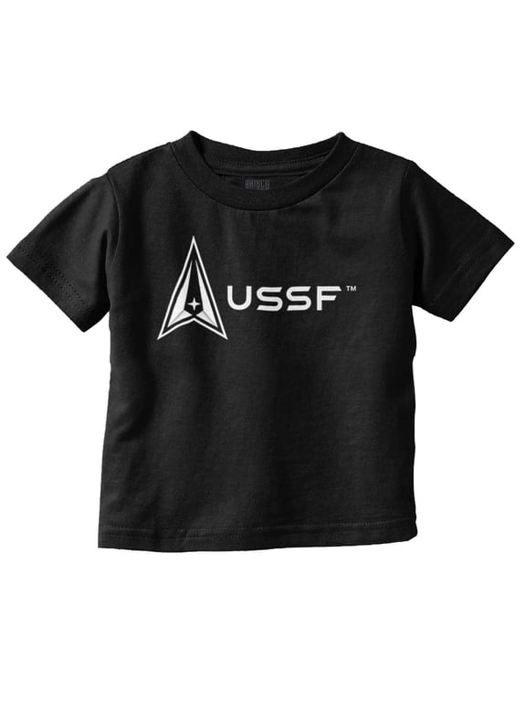 Space Force Logo US Military USSF Toddler Boy Girl T Shirt Infant Toddler Brisco Brands 6M
