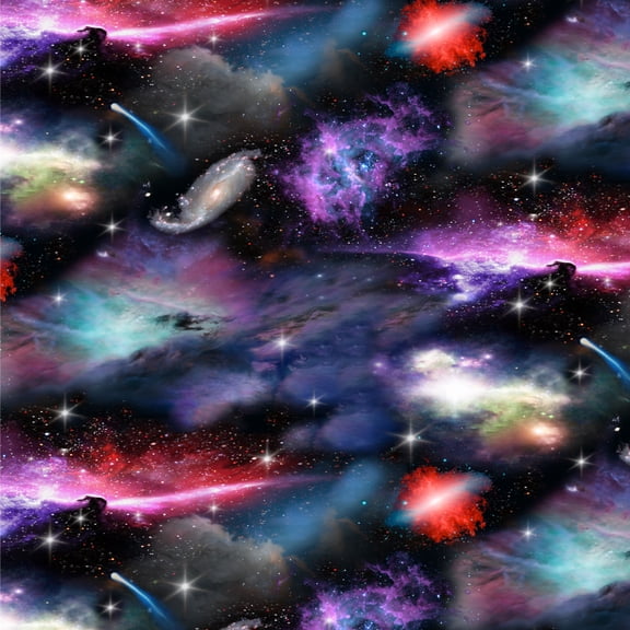 Space Galaxies Nebula Shooting Stars Pattern Premium Roll Gift Wrap Wrapping Paper