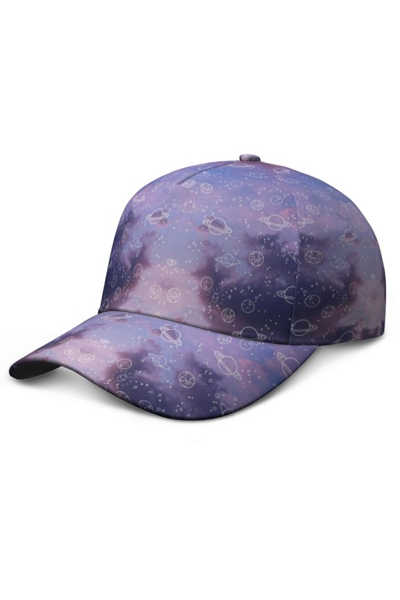 Space Galaxy Astronaut Baseball Cap - Adjustable Snapback Hat with Curved Brim for Men & Women