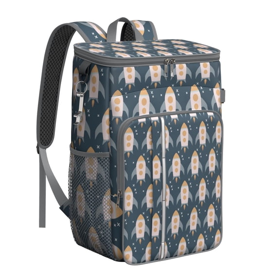 Space Galaxy Astronaut Cooler Backpack, Insulated Leakproof Lunch Bag for Sci-Fi Lovers, Starry Night, Cosmos, and Nebula Design for Space Exploration