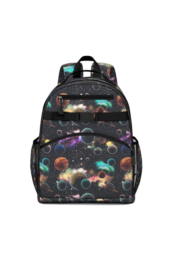 Space Galaxy Backpack for Teens - Waterproof & Breathable School Bag with Astronaut Print, Ergonomic Design for Spine Protection