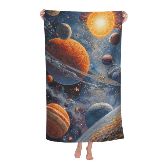 Space Galaxy Bath Towel Soft and Highly Absorbent for Adults