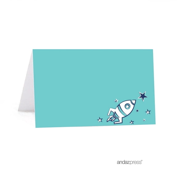 Koyal Wholesale Table Tent Place Cards Space Galaxy Birthday 20-Pack
