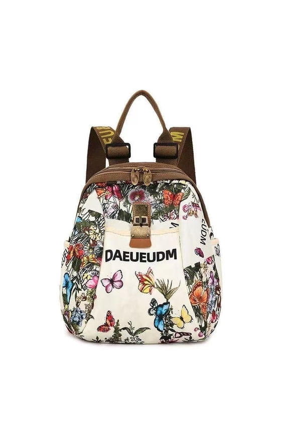 Butterfly Flower Fashion Tote Backpack for Boys Girls,Floral Travel Laptop Multiple Bag Hiking Camping Daypack For Women