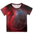 thumbnail image 1 of Space Galaxy Shirts Toddler Girls 3D Graphic Printed T-Shirts Short Sleeve Casual Crewneck T-Shirt Funny Colorful Shirt Oversized Kids Tops R09-Black 10-11 Years, 1 of 4