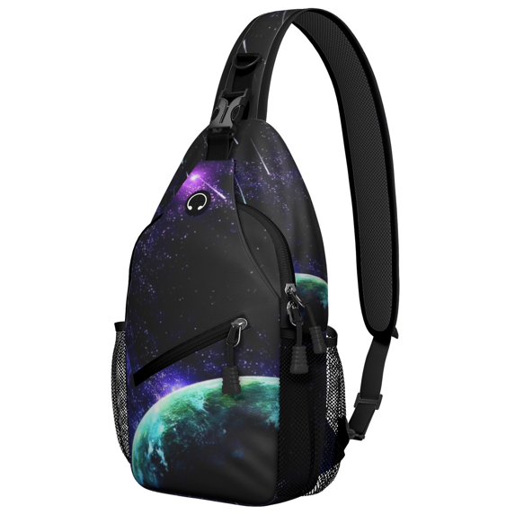 Space Galaxy Sling Backpack for Sci-fi Lovers, Astronaut and Planet ...