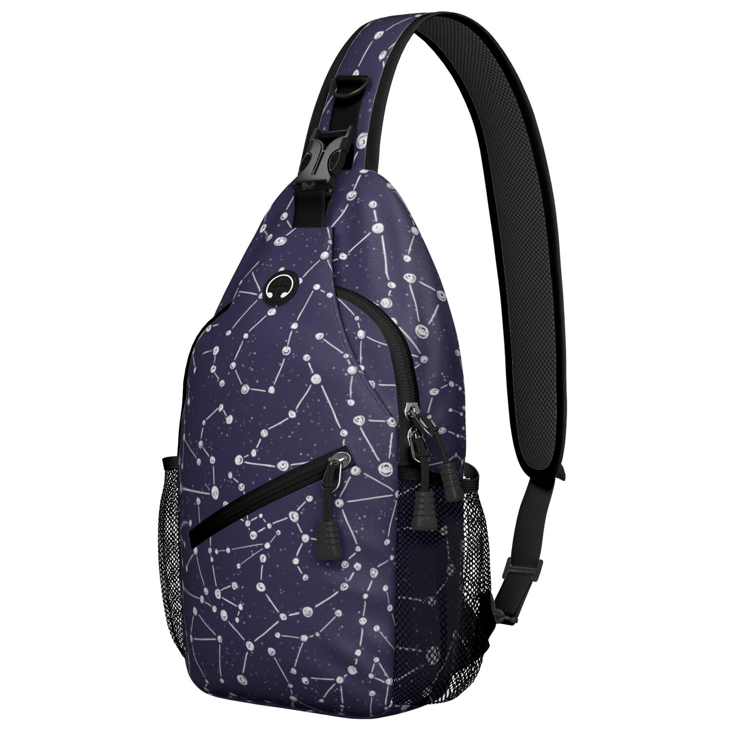 Space Galaxy Sling Bag for Men & Women - Anti-Theft Crossbody Chest Bag with Spacious Pockets - Durable & Comfortable for Hiking, Biking, Travel