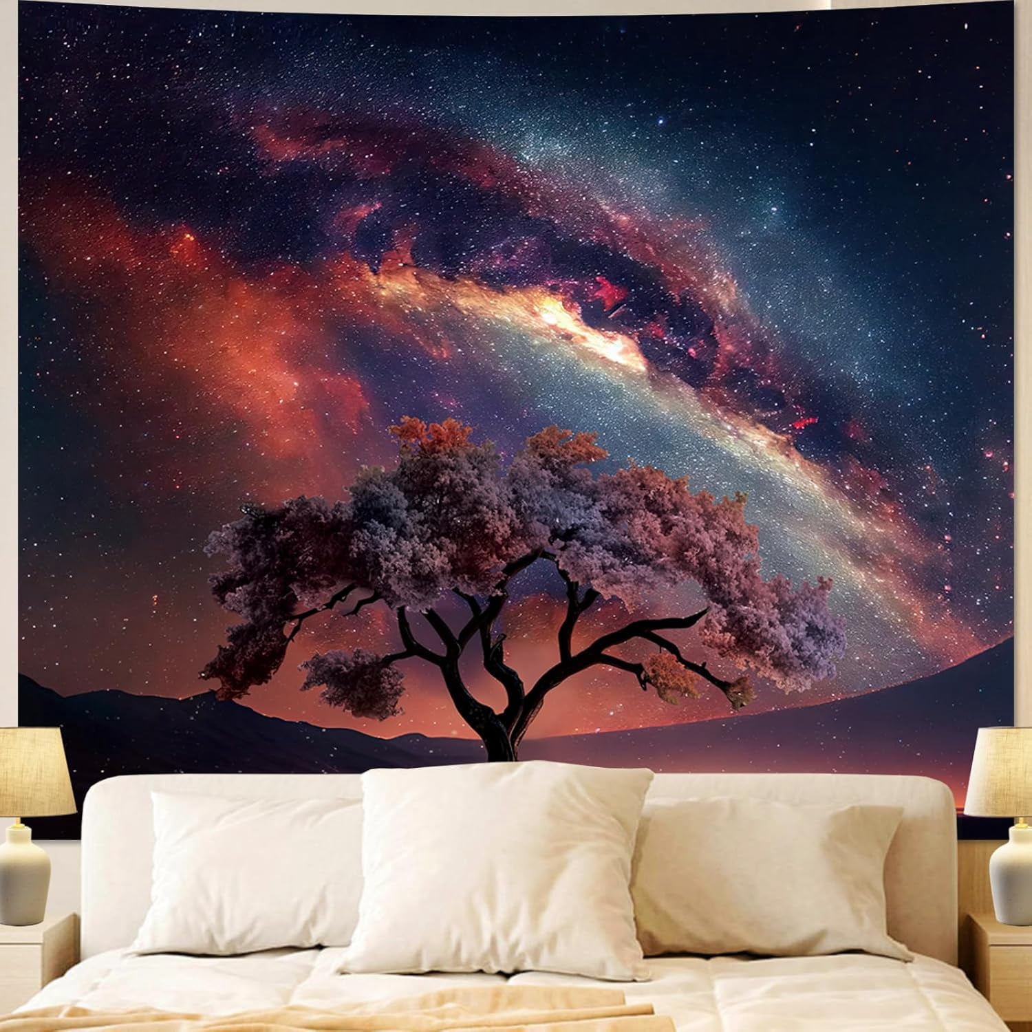 Space Galaxy Tapestry Wall Hanging for Bedroom Aesthetic, Nature Starry ...