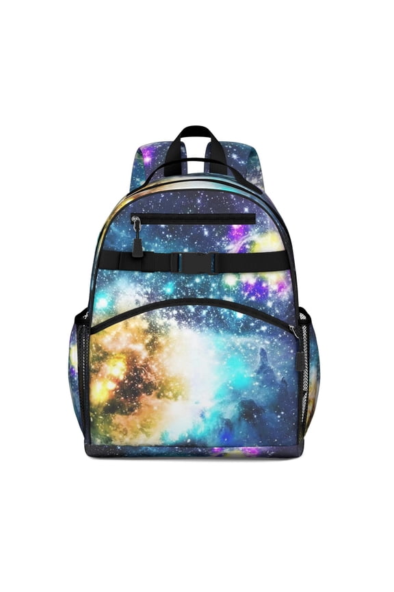 Space Geek Backpack - Waterproof & Breathable Travel Bag with Rocket & Alien Design, Multiple Pockets for Organization