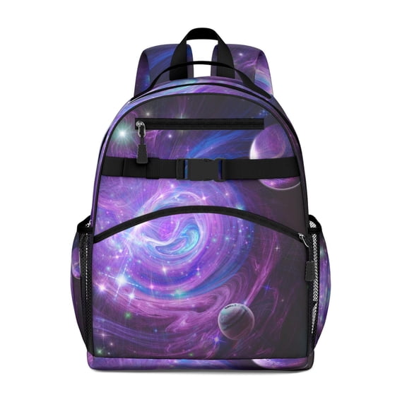 Space Geek Backpack - Waterproof & Breathable Travel Bag with Rocket & Alien Design, Multiple Pockets for Organization