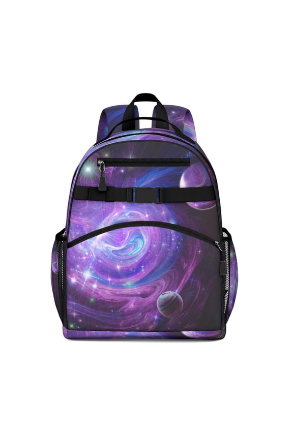 Space Geek Backpack - Waterproof & Breathable Travel Bag with Rocket & Alien Design, Multiple Pockets for Organization