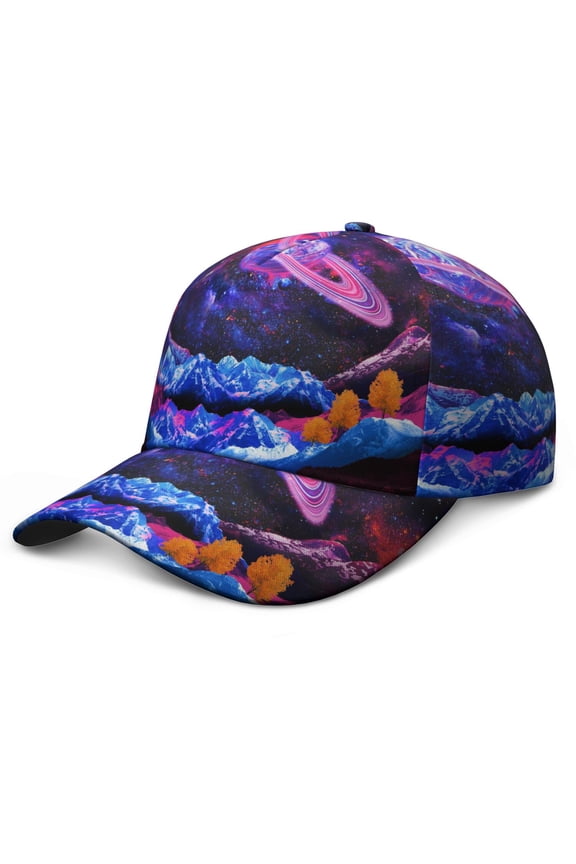 Space Geek Nebula Cosmic Baseball Cap – Comfortable Adjustable Hat for Sports Players and Athletes