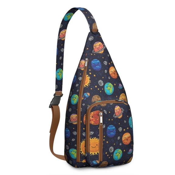 Space Geek's Fanny Pack&nbsp;- Alien & UFO Print Waist Bag (Galaxy Design)