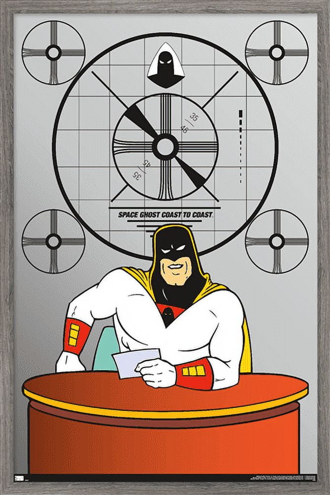 Space Ghost Coast to Coast - Desk Wall Poster, 22.375" x 34", Framed