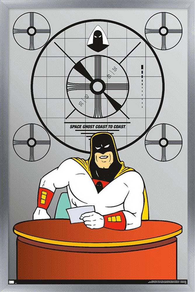 Space Ghost Coast to Coast - Desk Wall Poster, 22.375" x 34", Framed
