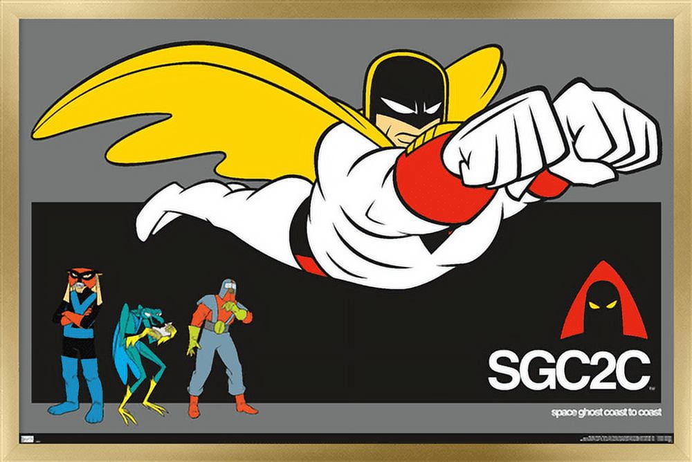 Space Ghost Coast to Coast - Group Bar Wall Poster, 22.375" x 34", Framed
