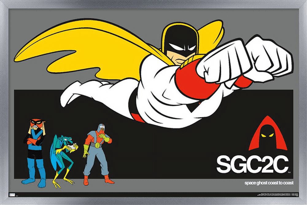 Space Ghost Coast to Coast - Group Bar Wall Poster, 22.375" x 34", Framed