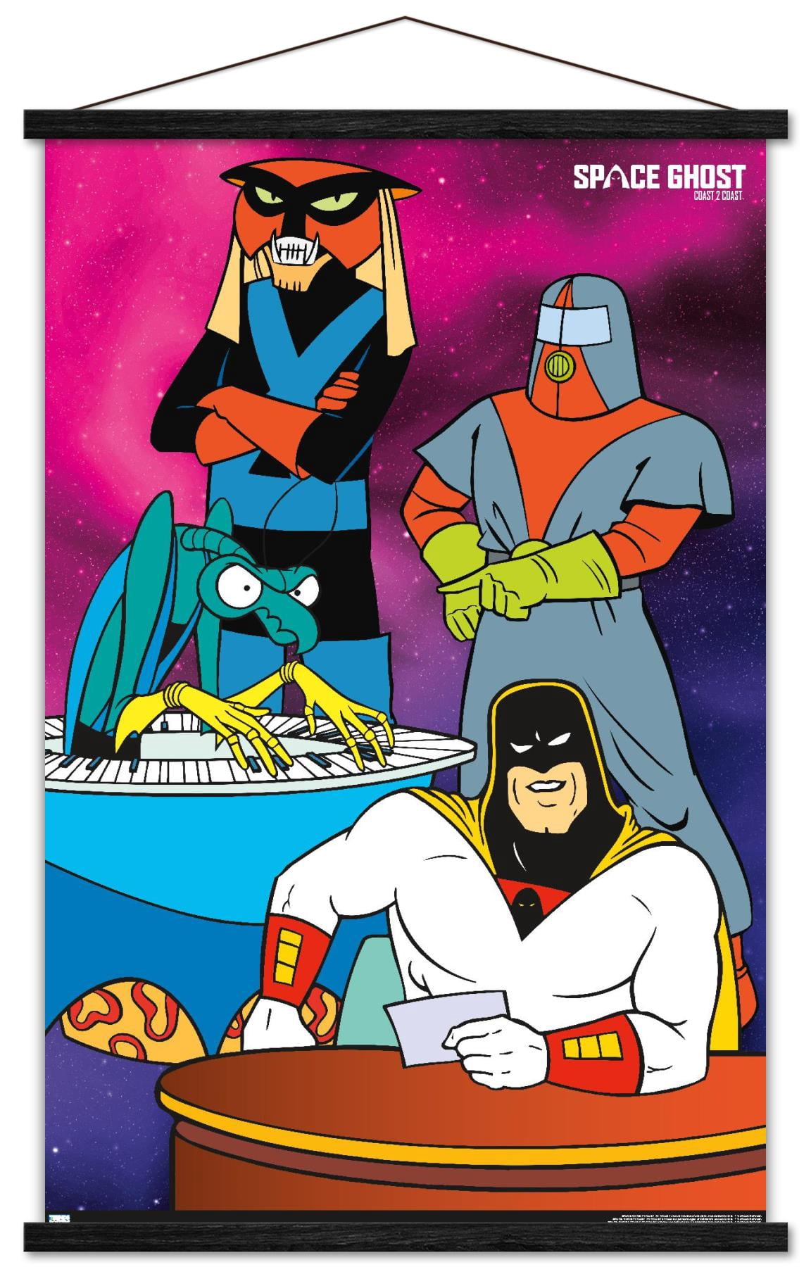 Space Ghost Coast to Coast - Group Wall Poster with Wooden Magnetic Frame, 22.375" x 34"