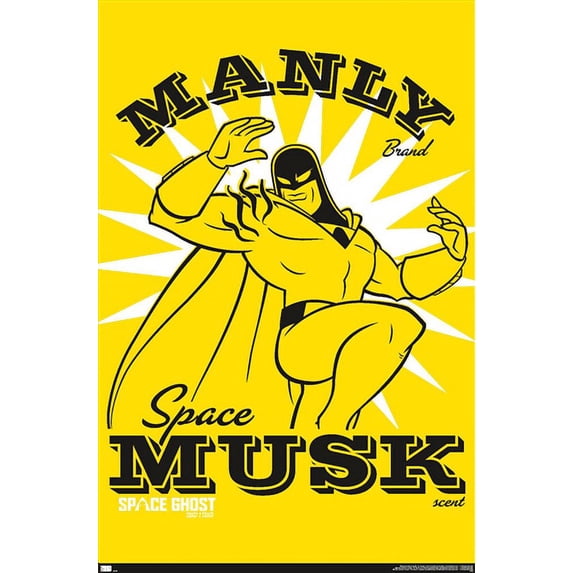 Space Ghost Coast to Coast - Manly Space Musk Wall Poster, 22.375" x 34"