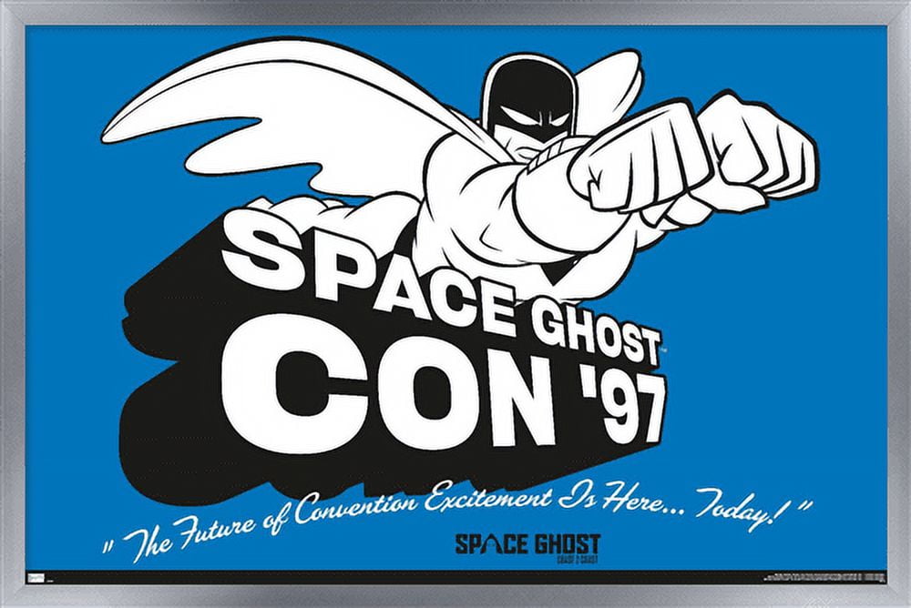 Space Ghost Coast to Coast - Space Ghost Con '97 Wall Poster, 14.725" x 22.375", Framed