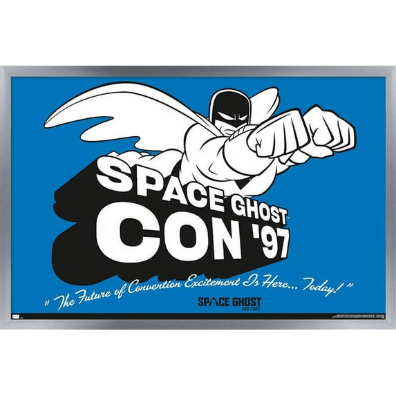 Space Ghost Coast to Coast - Space Ghost Con '97 Wall Poster, 14.725" x 22.375", Framed