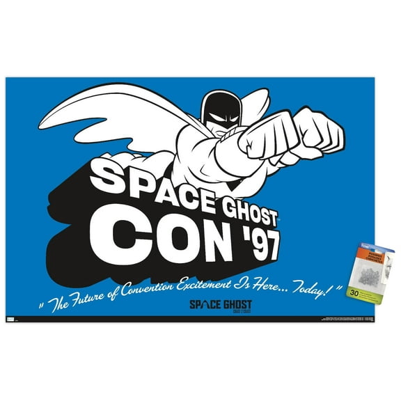 Space Ghost Coast to Coast - Space Ghost Con '97 Wall Poster with Pushpins, 22.375" x 34"
