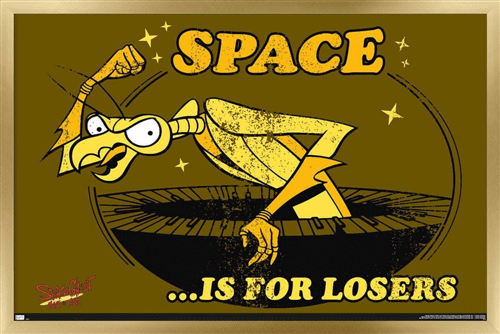 Space Ghost Coast to Coast - Space Is For Losers Wall Poster, 14.725" x 22.375", Framed
