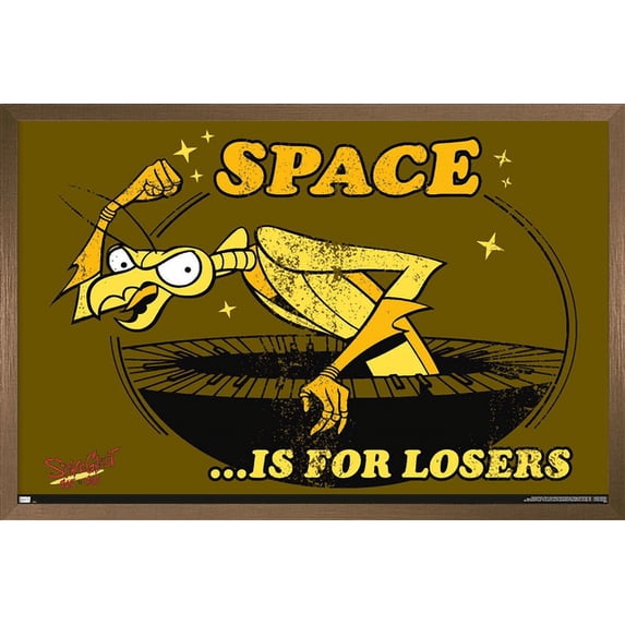 Space Ghost Coast to Coast - Space Is For Losers Wall Poster, 14.725" x 22.375", Framed