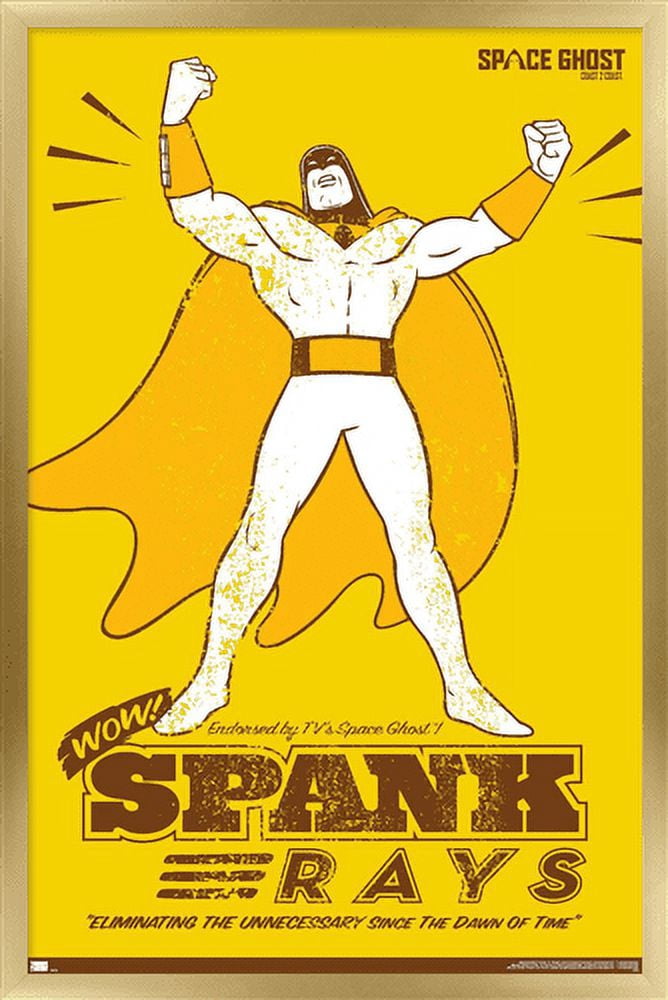 Space Ghost Coast to Coast - Spank Rays Wall Poster, 14.725" x 22.375", Framed