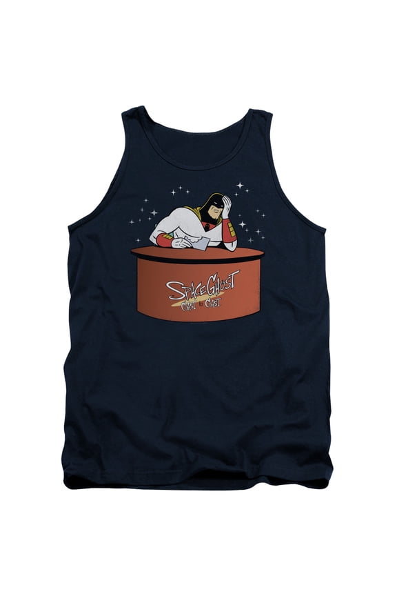 Space Ghost Great Galaxies Adult Tank Top Navy