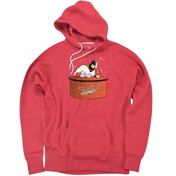Space Ghost Great Galaxies Unisex Adult Slim Fit Pull-Over Heather Hoodie, Red, Medium