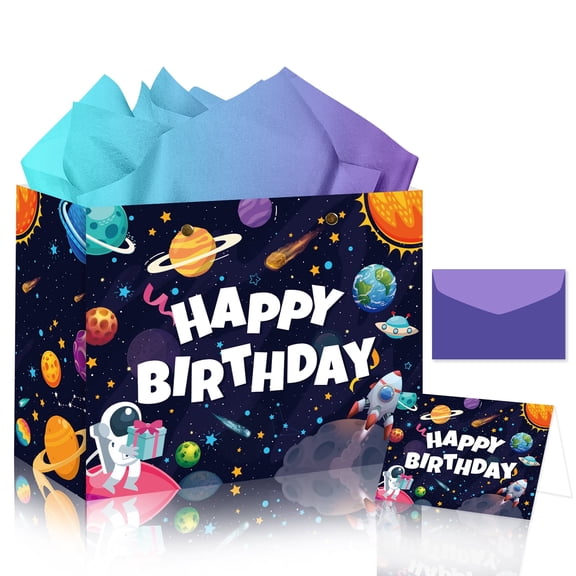 Space Gift Bag Space Wrapping Paper Birthday Space Gift Bags