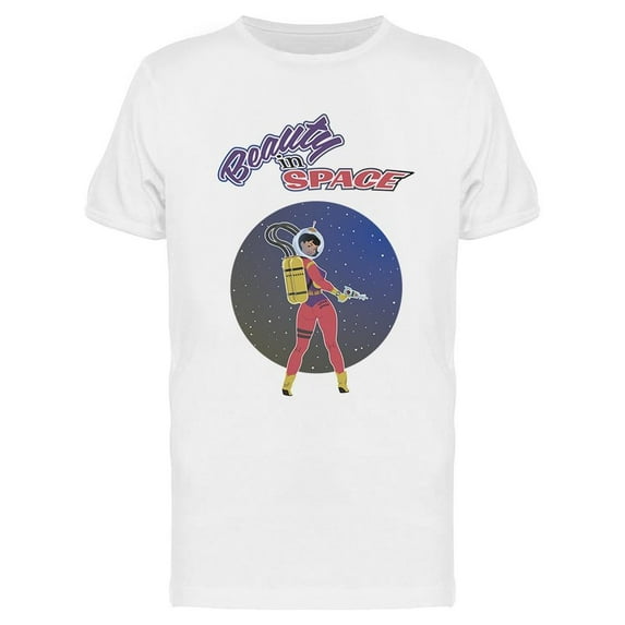 Space Girl 1940'S Style T-Shirt Men -Image by Shutterstock, Male x-Large