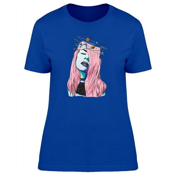 Space Girl Planet Wreath Tee Women's -Image by Shutterstock