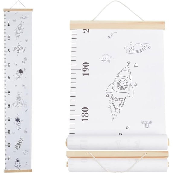 Personal Space Ruler Space Growth Chart Height Growth Chart Wall Chart Wood Hanging Growth ...