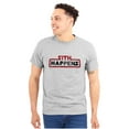 thumbnail image 1 of Space Happens Evil Dark Galaxy Nerd Men's Graphic T Shirt Tees Brisco Brands L, 1 of 4