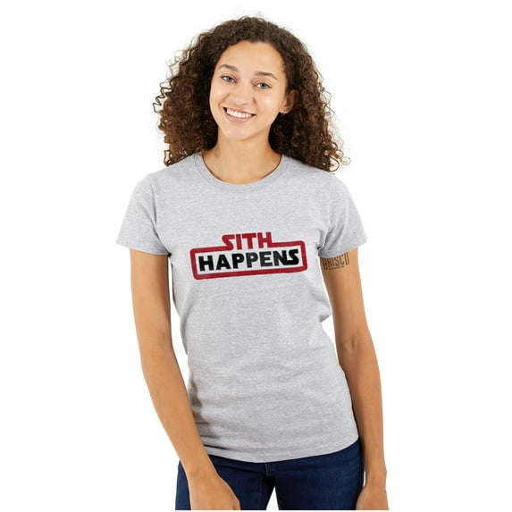Space Happens Evil Dark Galaxy Nerd Womens Fitted Plus Size Graphic Tee Brisco Brands 3X