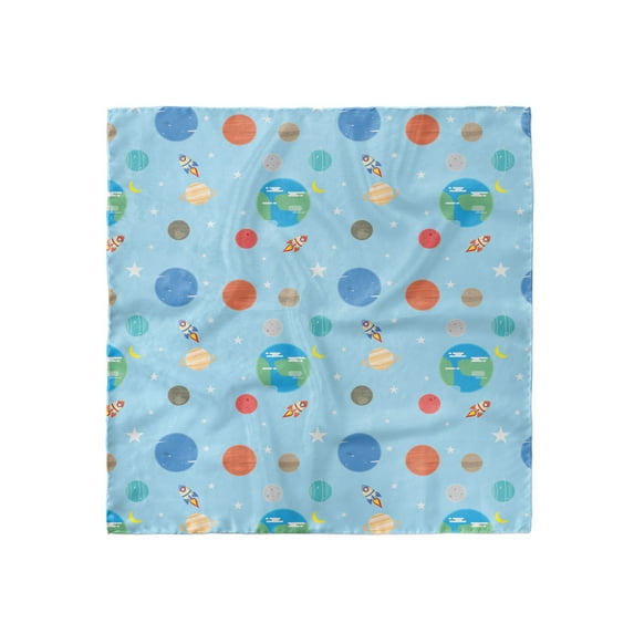 Space Head Scarf, Colorful Galactic Elements, Head Wrap, 3 Sizes, by Ambesonne