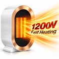thumbnail image 1 of Space Heater 1200W Portable PTC Ceramic Electric Heater, Quiet Desk Heater with Tip-Over & Overheat Protection, Office Bedroom, White, 1 of 8