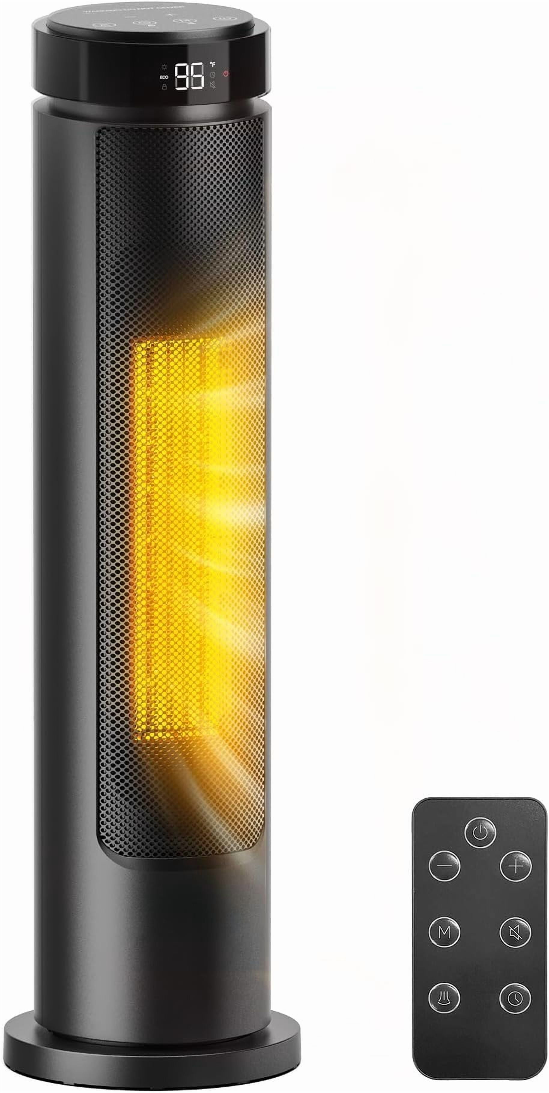 Space Heater, 1500W Portable Heater with Remote, Thermostat, 5 Modes ...